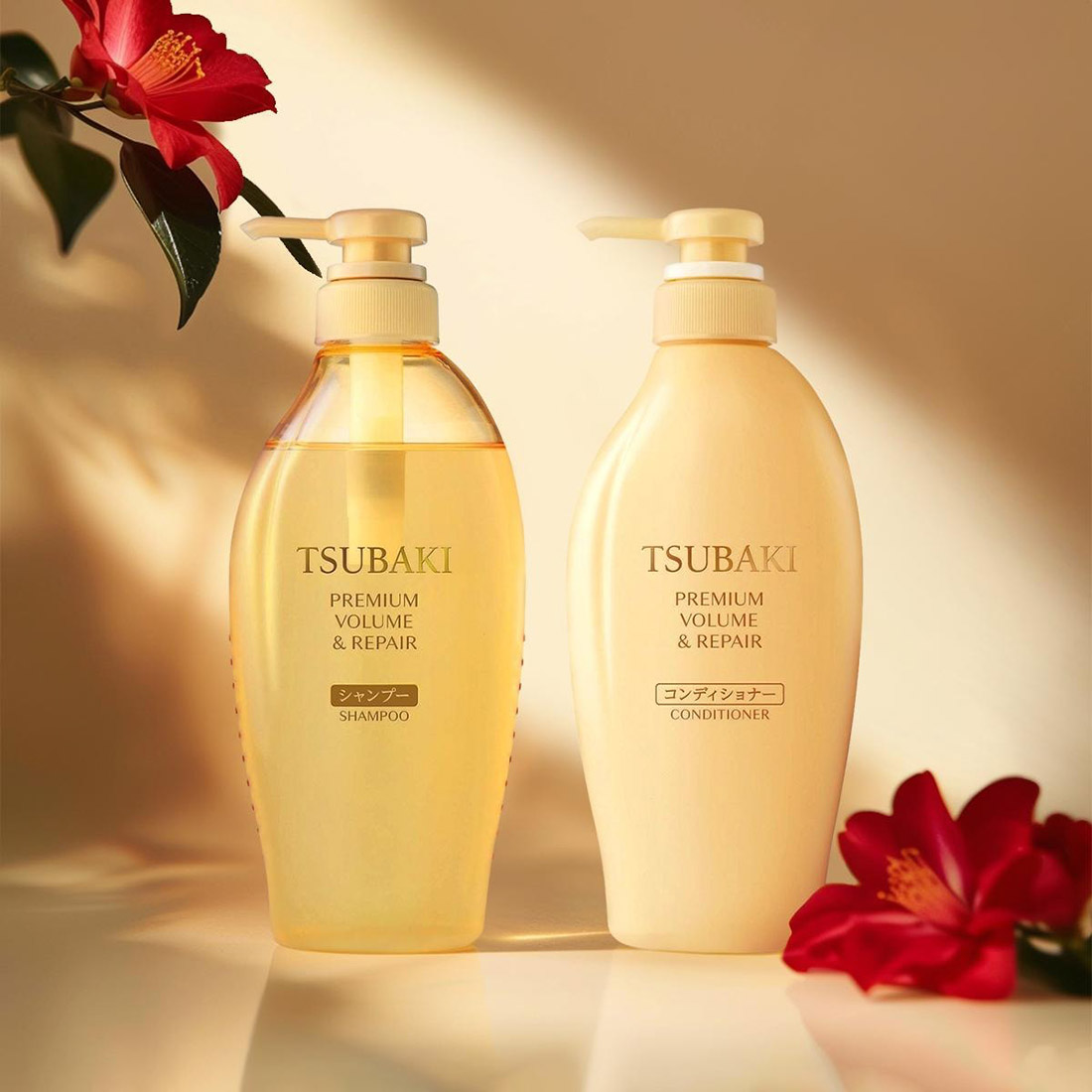 TSUBAKI Premium Volume & Repair Shampoo & Conditioner Pump Pair