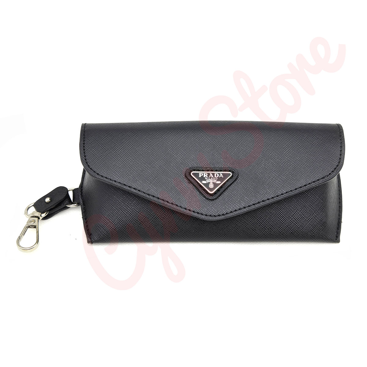 Prada Saffiano Semi-hard Leather Case for Eyeglasses Sunglasses w