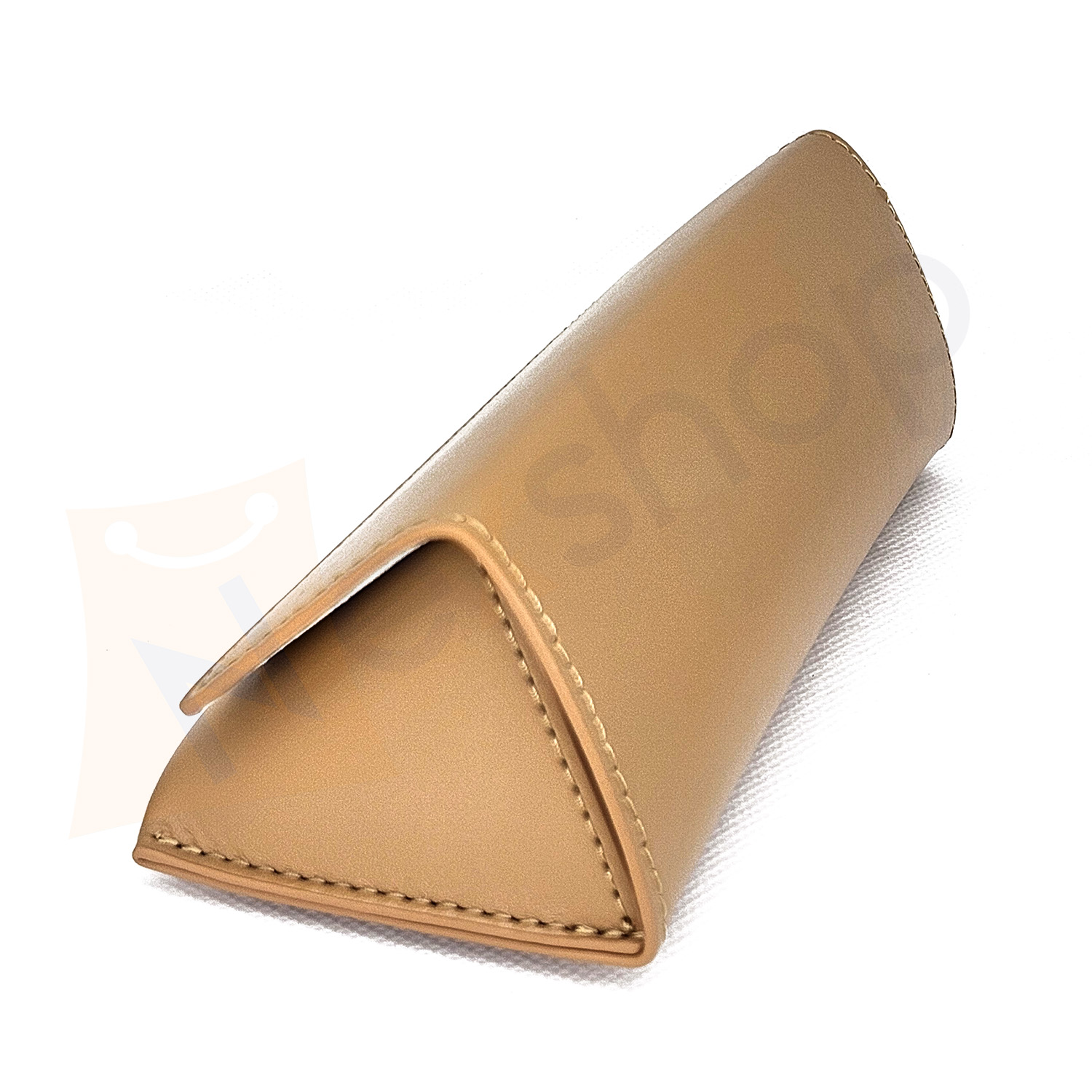 Camel Brown Leather Case w/ Cloth & GiftBox for Burberry