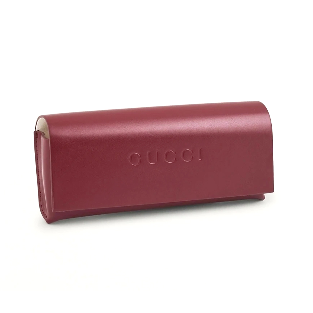 Gucci Burgundy Red Soft Leather Sunglasses Eyeglasses Case with