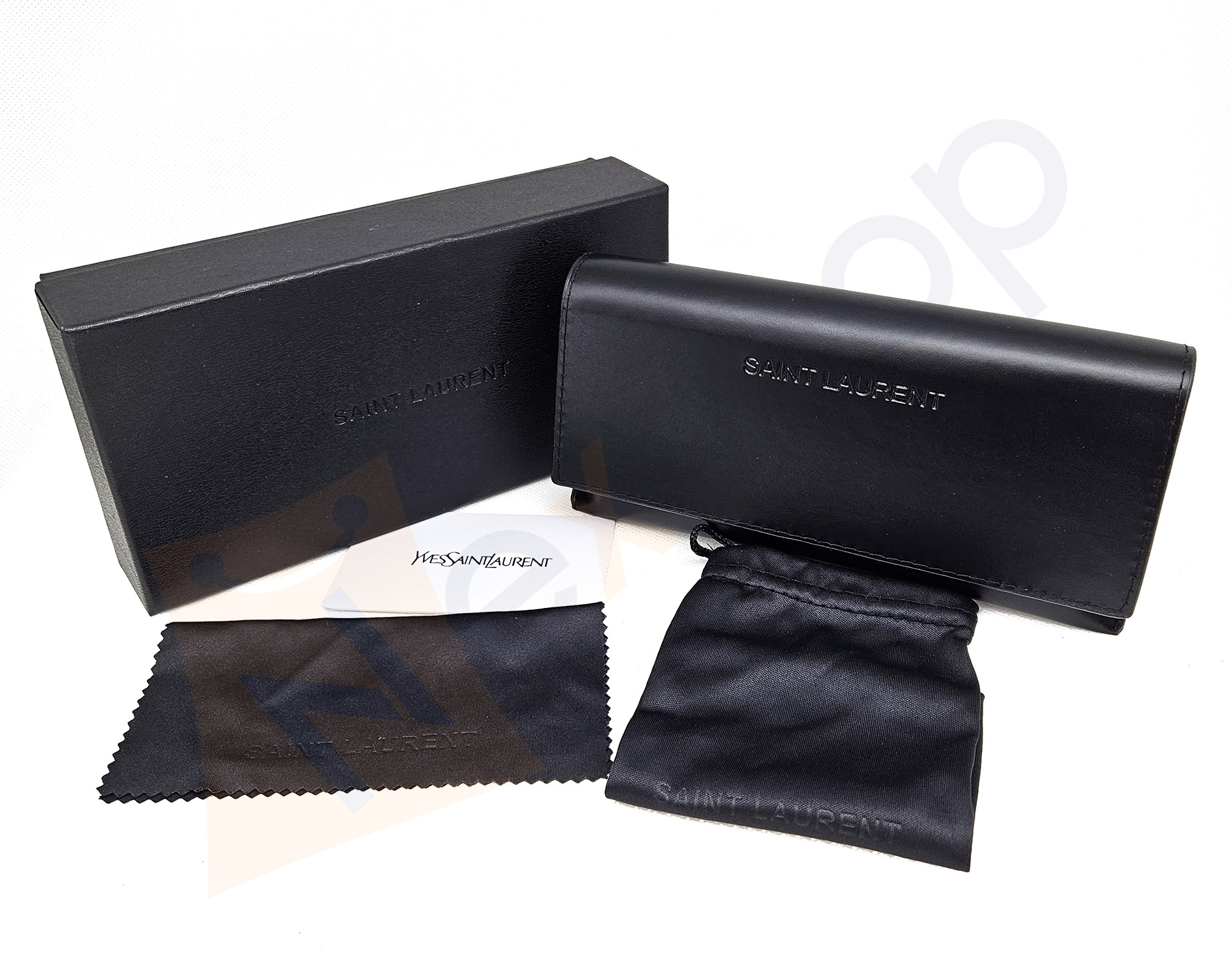 レザーケース付き⭐︎SAINT LAURENT サングラス YSL Saint Laurent Eyeglasses Sunglasses Soft Case with Cleaning